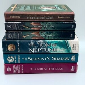 Rick Riordan Percy Jackson Heroes of Olympus Book Lot of 6‎ Hardcover Paperback